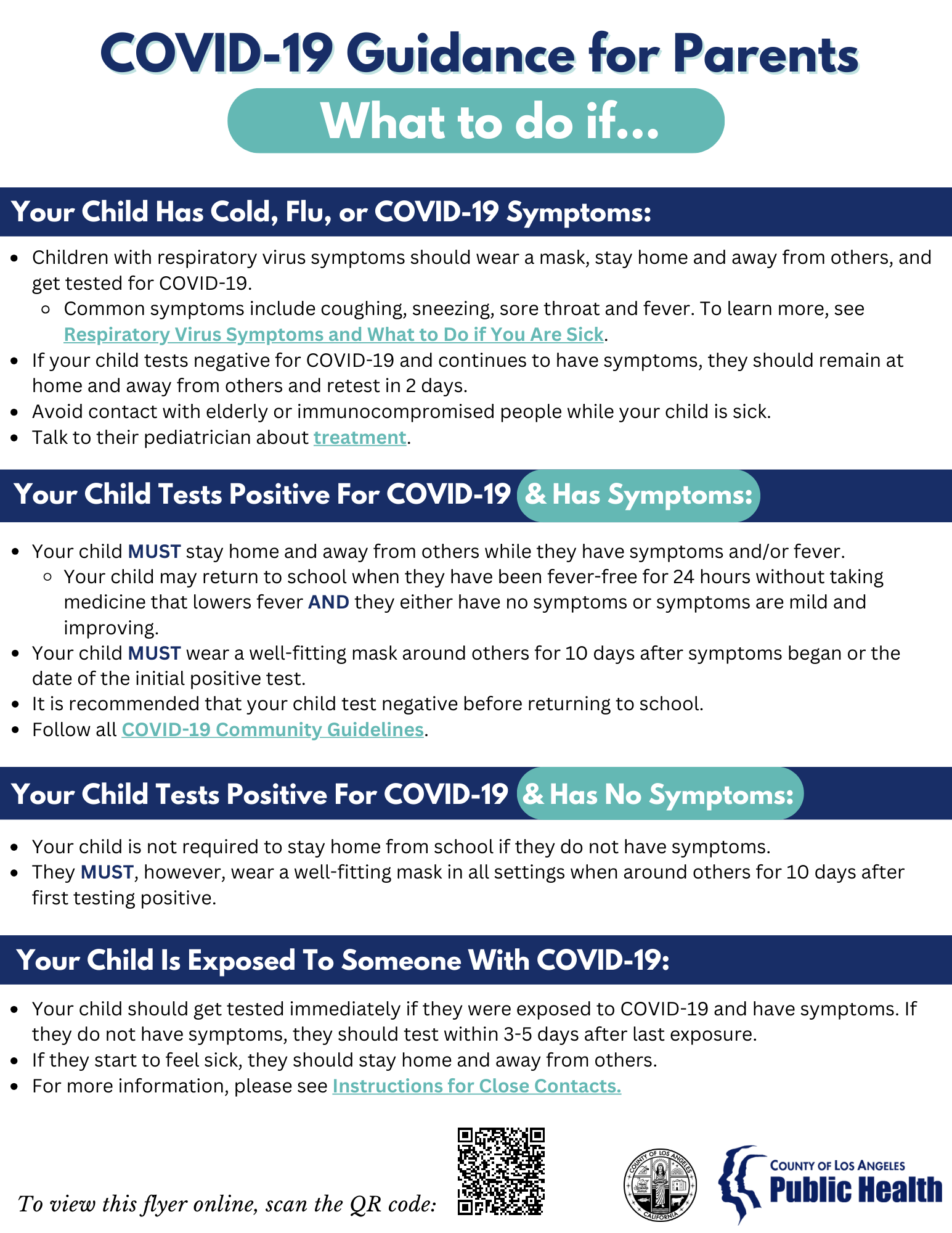 COVID-19 Guidance for Parents