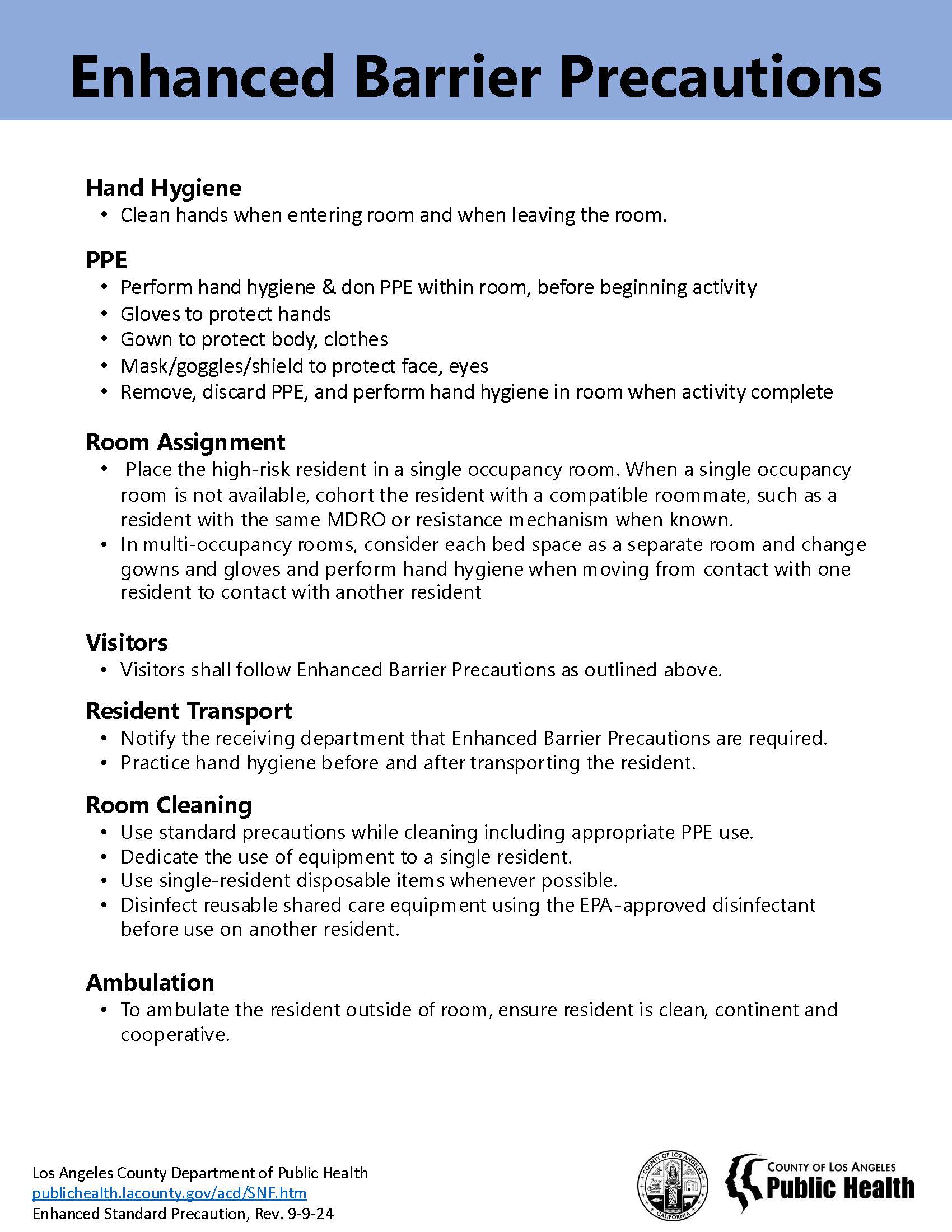 Enhanced Standard Precautions 2