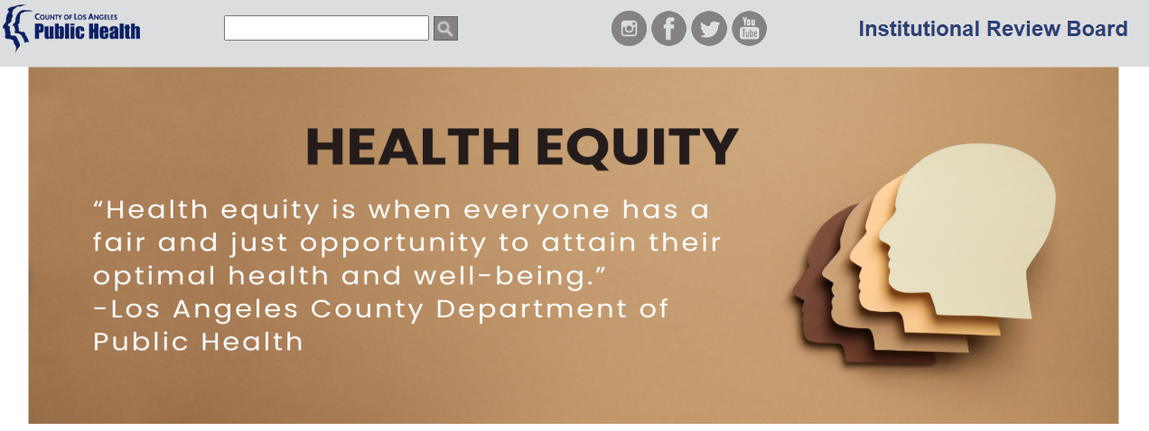 DPH IRB Health Equity Initiative Page logo