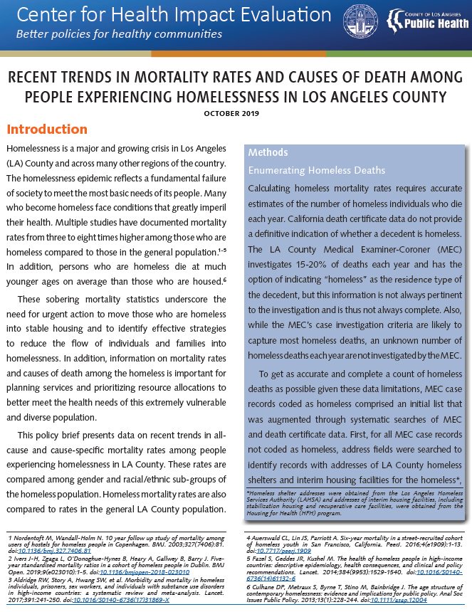 homelessness causes and effects