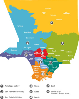 Spa Map Los Angeles La County Department Of Public Health