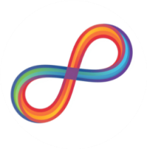 Rainbow infinity symbol