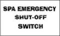 Spa Emergency Shut-off Switch Sign