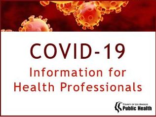 Public Health COVID-19 webpage for health care providers