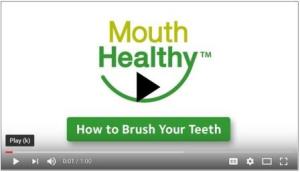 Video from ADA on how to brush teeth