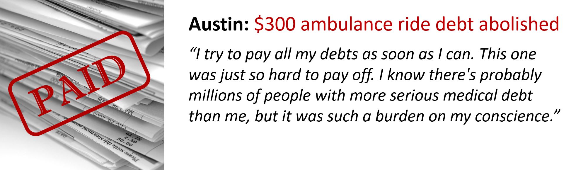 Austin, LA County resident Medical debt