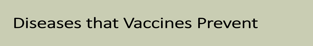 Diseases that vaccines prevent