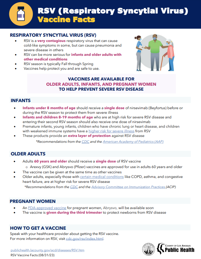 RSV Vaccine Facts Flyer
