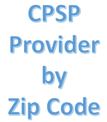 CPSP Provider by Zip Code