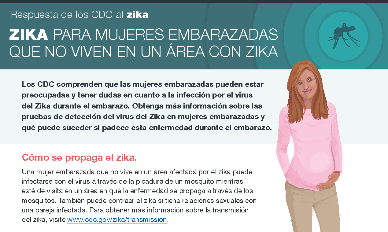 Zika para mujeres embarazadas que no viven en un area con Zika