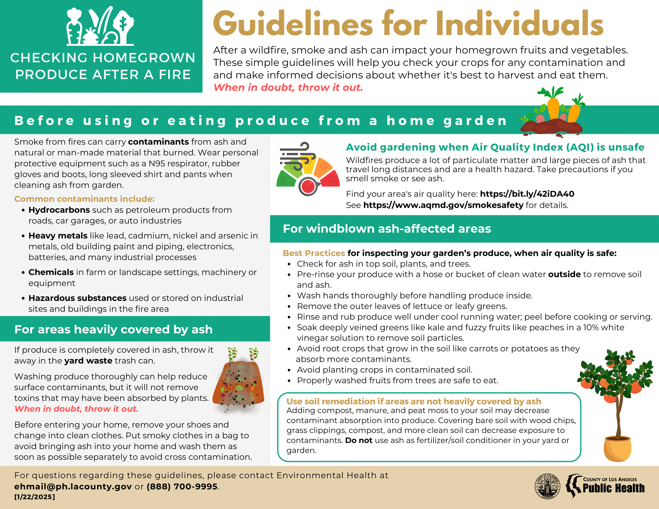 Home Produce Safety After a Fire - Guidelines for Individuals