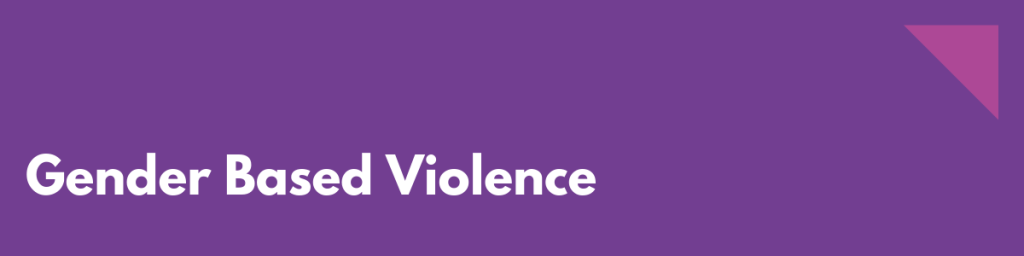 Gender based violence banner