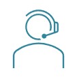 Icon of person wearing headset