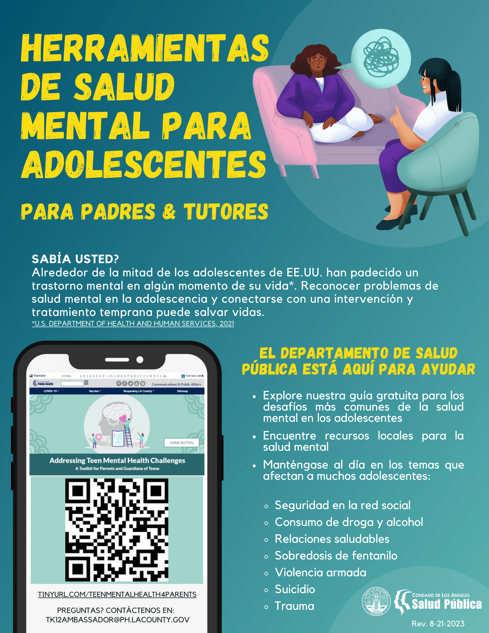 Mental Health Toolkit Parents Flyer - Spanish