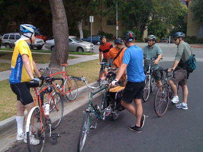Volunteers gather to conduct bike and pedestrian counts in selected areas around Culver City.