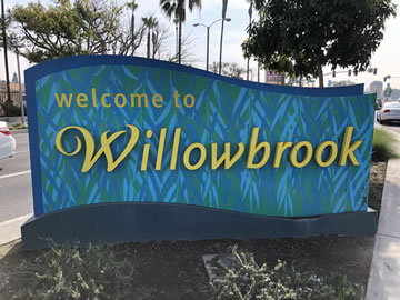 Willowbrook gateway sign